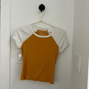 juniors small yellow crop top